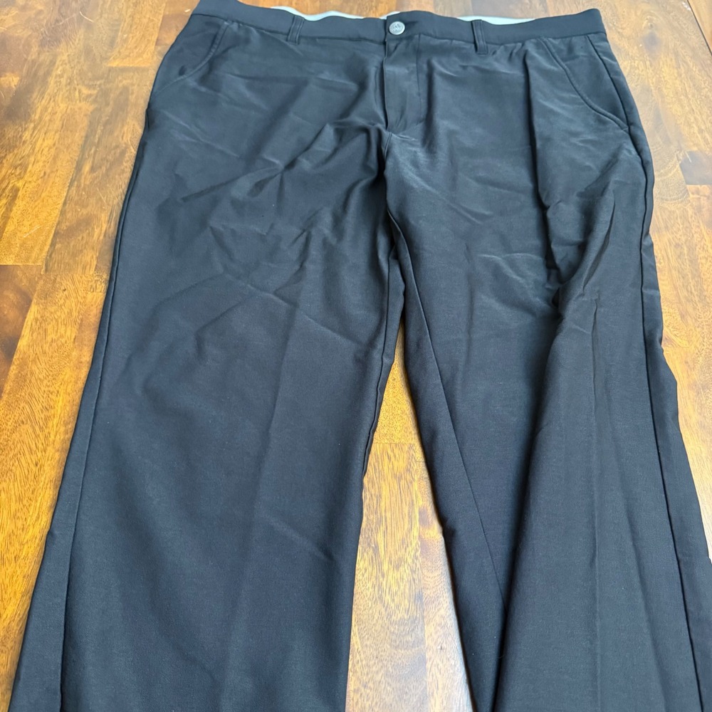 Adidas Mens Black Golf Pants‎ 36 x 32 (38x 30) Stretch Performance Trousers - Picture 3 of 7